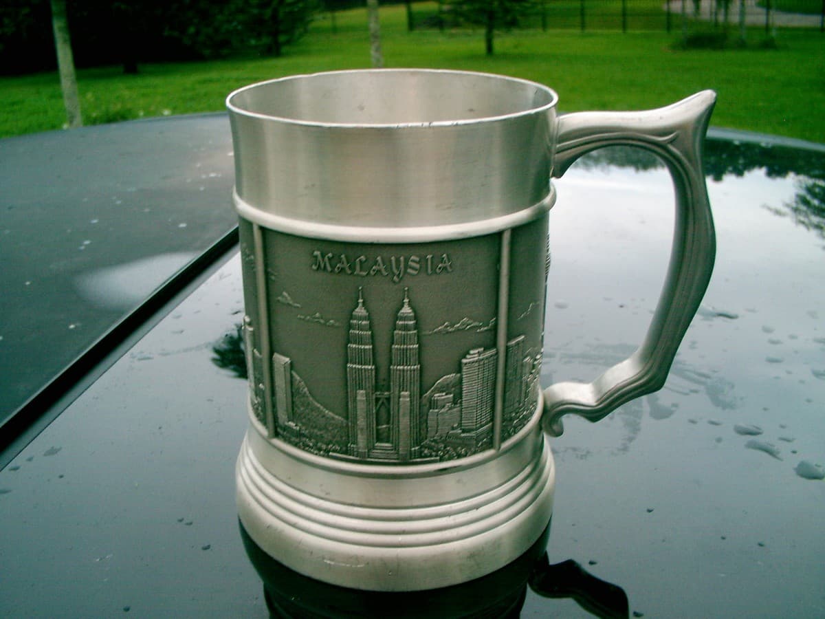 Malaysian Pewter Travel Mug