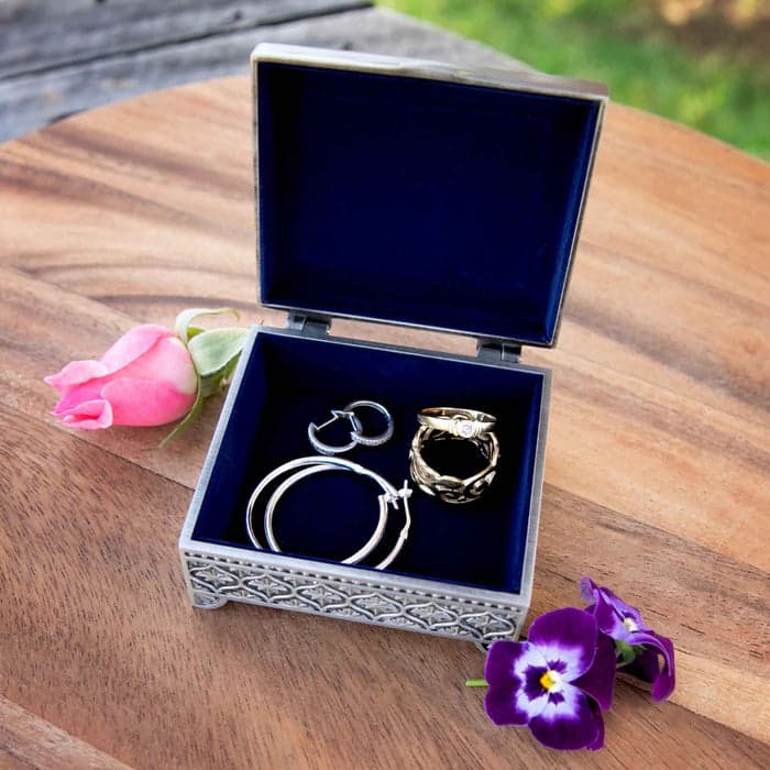 Malaysian Pewter Jewelry Box