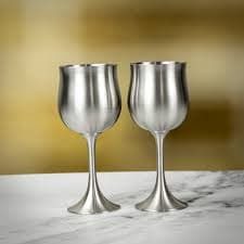 Pewter Wine Goblets Set